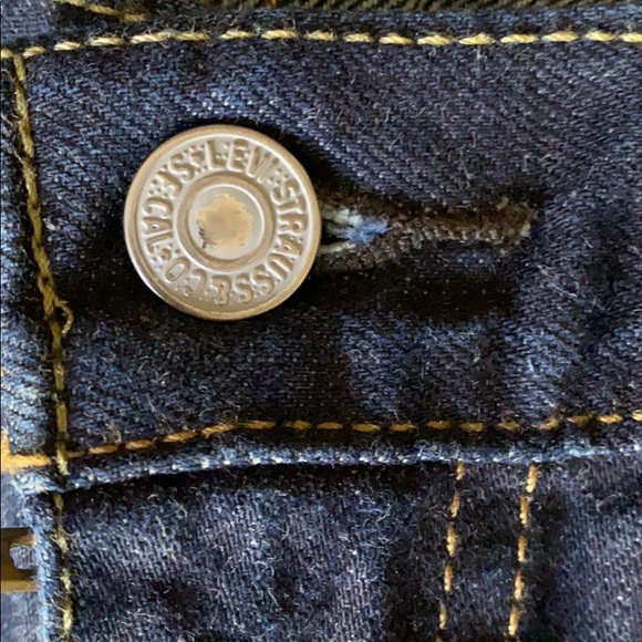 LEVI men’s dark blue straight leg jeans - Picture 2 of 7